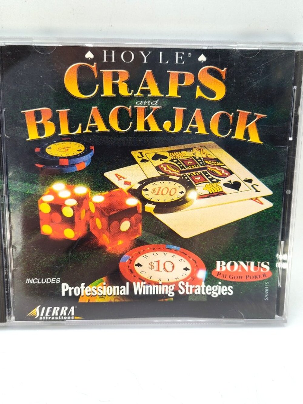 Hoyle Craps & Blackjack PC Mac CD-ROM 1999 Sierra Casino Game Tested Works